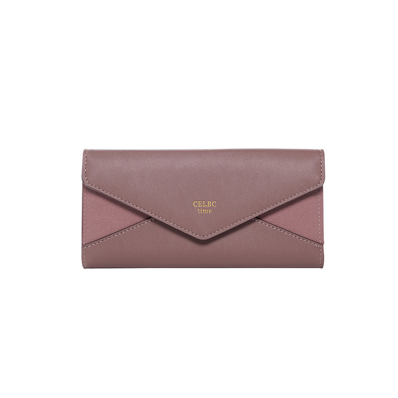 Women's Long High-grade Solid Color Zipper Source Ladies Wallets