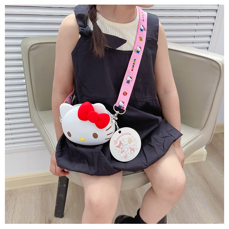 Children's Beautiful Silicone Cat Melody Clow Purses