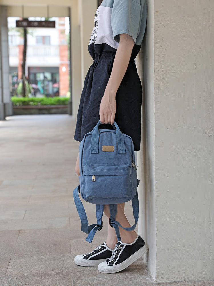 Lady Korean Style Versatile Canvas Large Backpacks