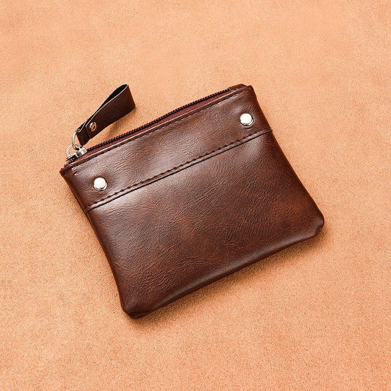 Men's Short Thin Solid Color Pocket Mini Coin Purses