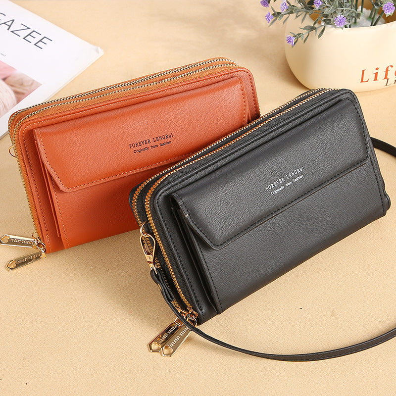 Women's Summer Fashion Versatile Large Capacity Double Phone Bags