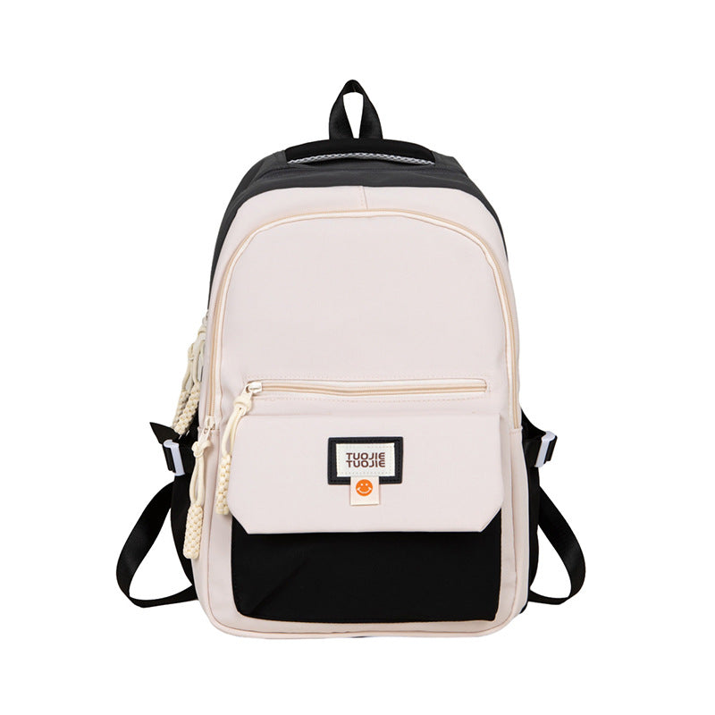 Contrast Color Large Capacity Female Junior Backpacks