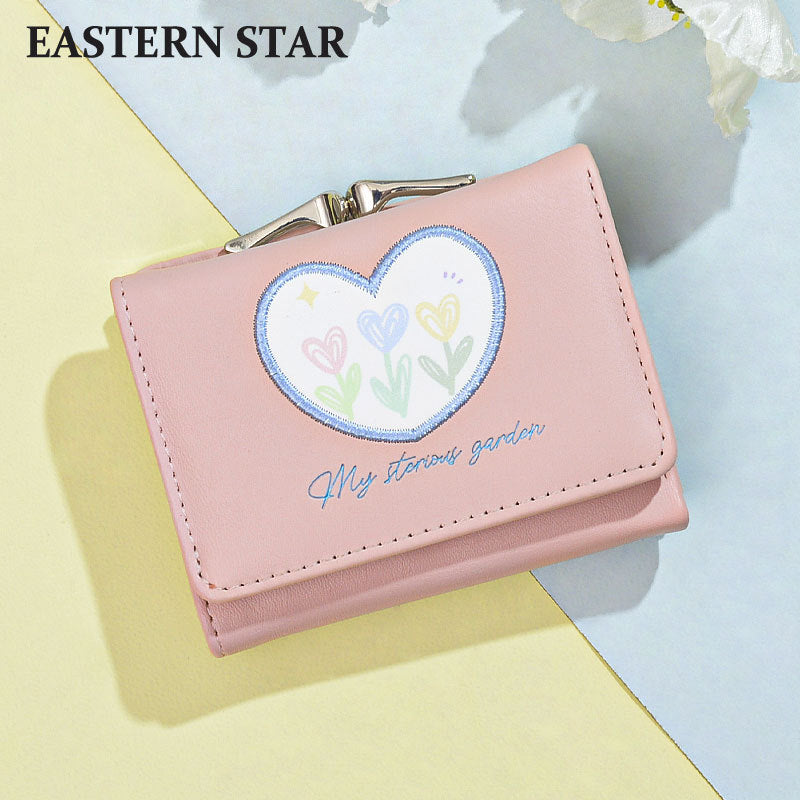 Women's Korean Tulip Fresh Clip Large Capacity Ladies Wallets