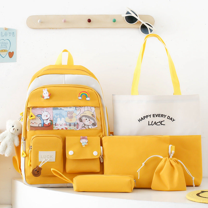 Women's Trendy Color Matching Primary Secondary Good-looking Middle School Students' Schoolbags