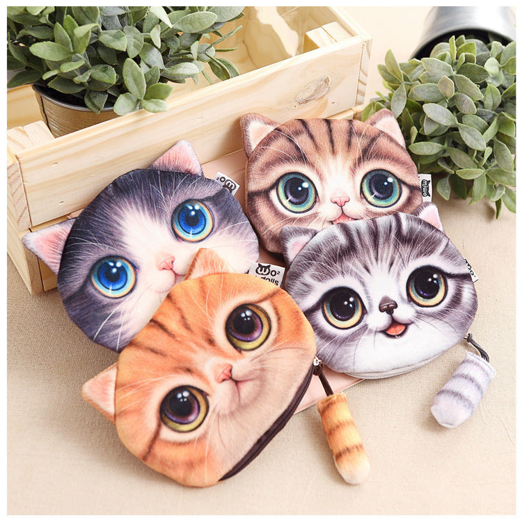 Plush Mobile Tail Stereo Earphone Data Coin Purses