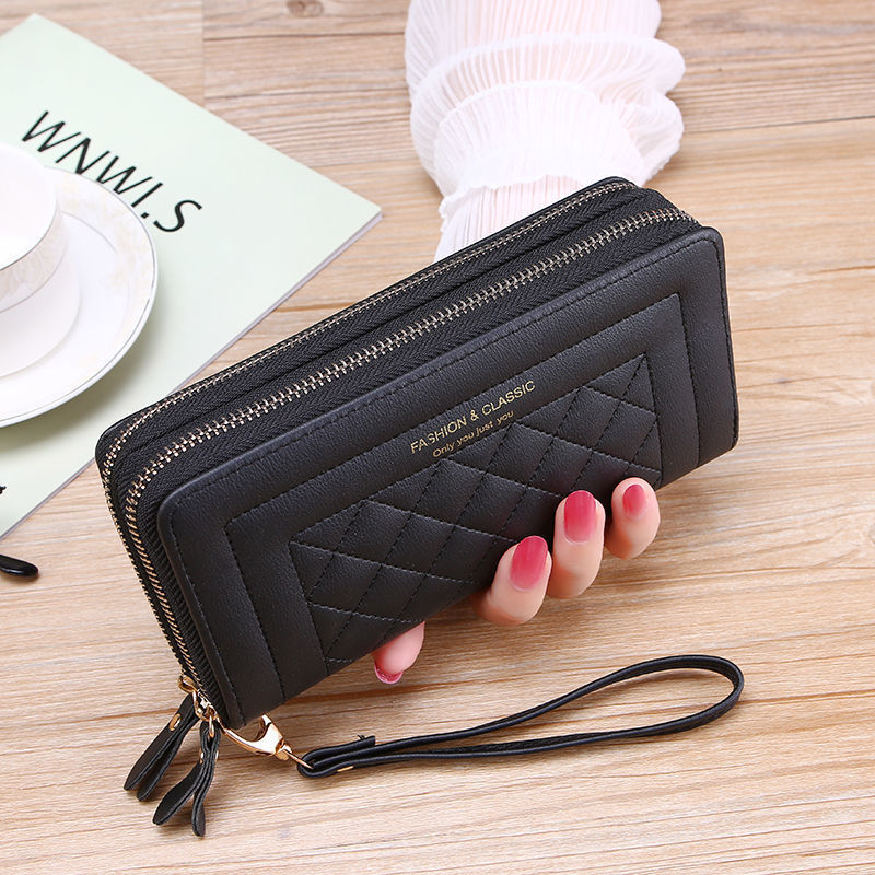 Long Clutch Korean Mobile Double Zipper Ladies Wallets