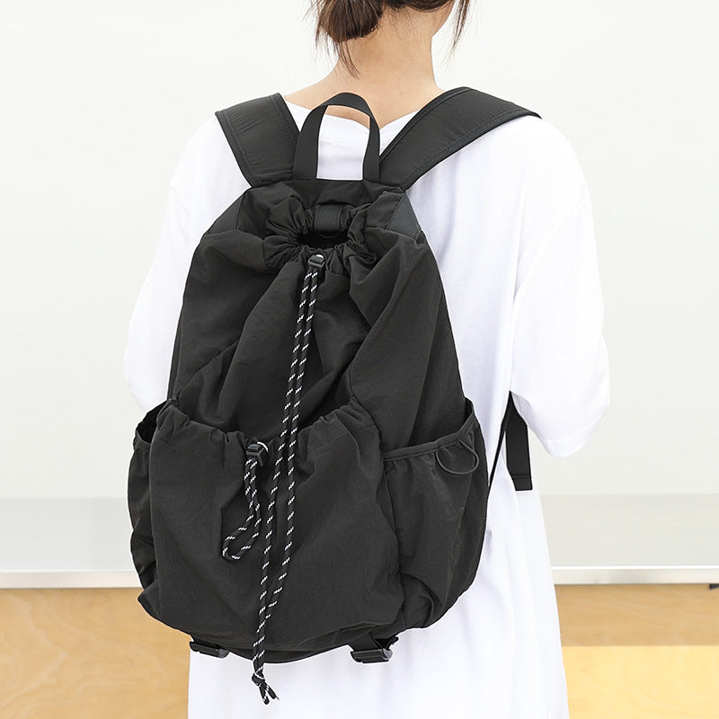 Leisure Artistic Nylon Oxford Cloth Drawstring Backpacks