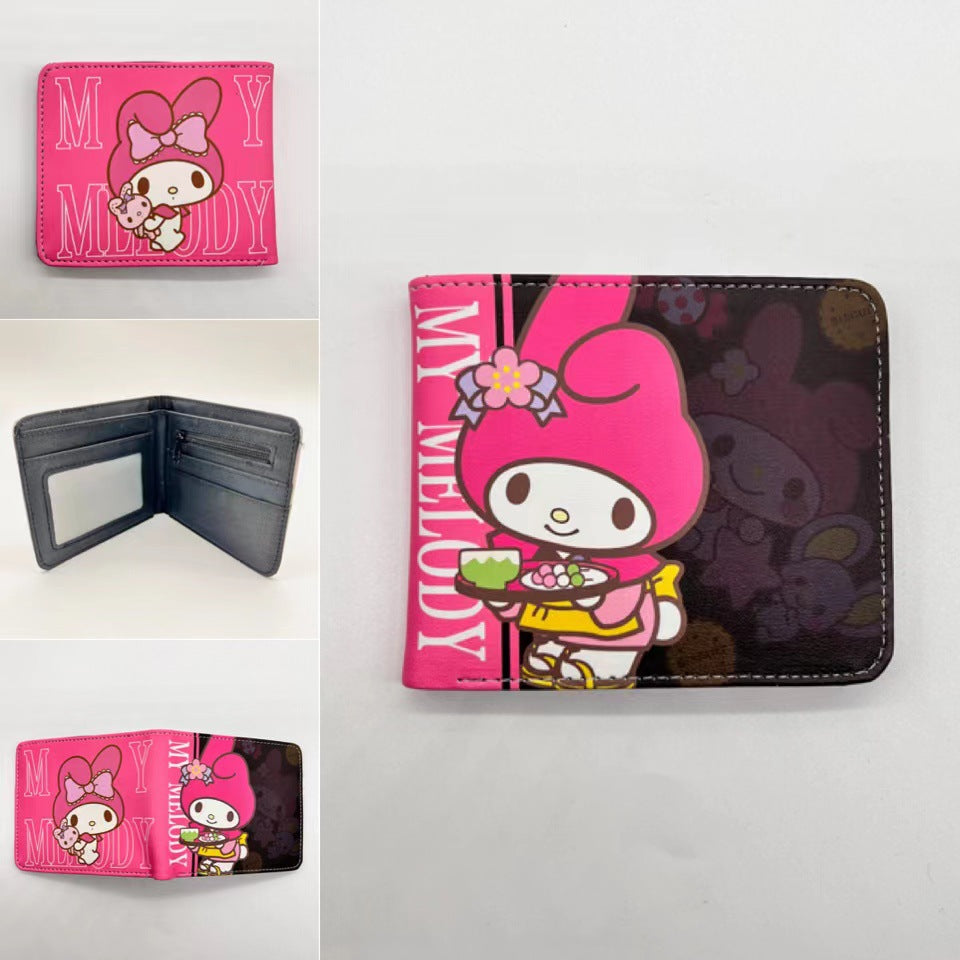 Cute Cartoon Anime Small Portable Color Printing Ladies Wallets