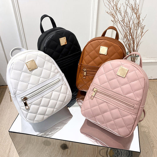 Women's Korean Style Diamond Embroidered Small Western Backpacks