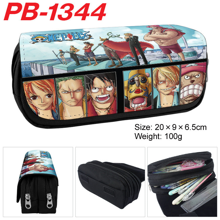 Piece Anime Color Picture Pencil Cartoon Large Capacity Double Ladies Wallets