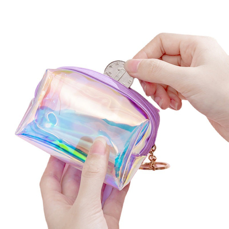 Innovative Comfortable Heart Transparent Laser Mini Coin Purses