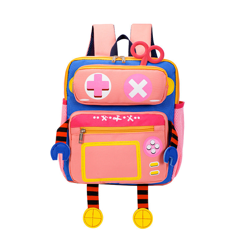 Robot de dessin animé pour enfants, petite classe, sacs d'école de maternelle intermédiaire avancé