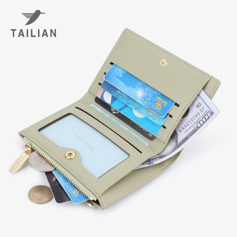 Women's Stylish Short High-grade Small Folding Card Holder