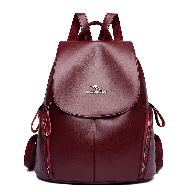 Women's Genuine Leather Large Capacity Fashion Mother Going Backpacks