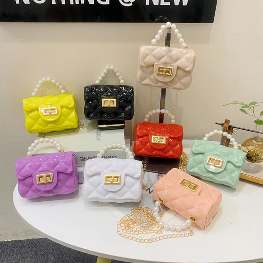 Children's Gel Fashion Small Trendy Cute Pearl Children's Shoulder Bags