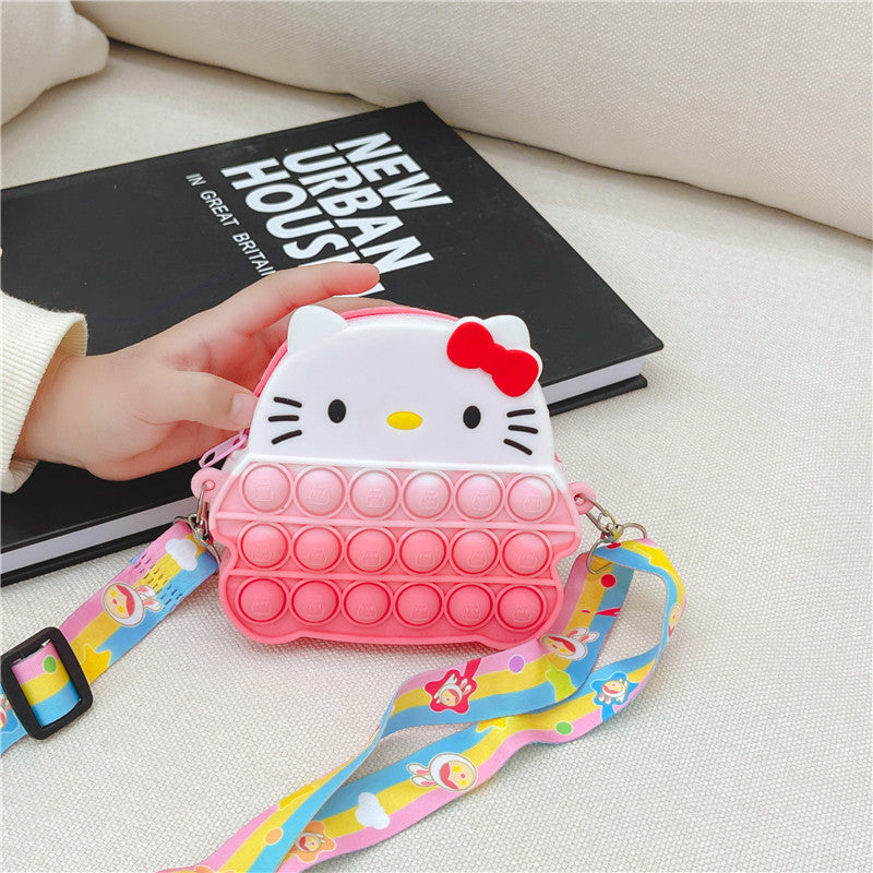 Killer Pioneer Trendy Squeezing Toy Cartoon Kitten Children's Coin Purse