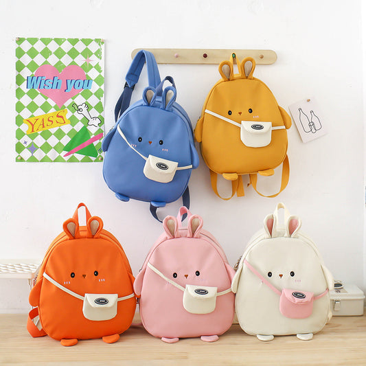 Boys Cute Canvas Cartoon Bunny Lightweight Children's Backpacks