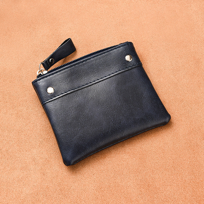 Men's Short Thin Solid Color Pocket Mini Coin Purses