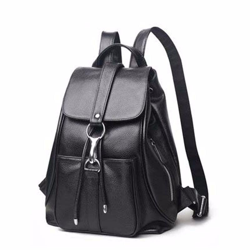 Textured Korean Fashion Female Versatile Large Backpacks