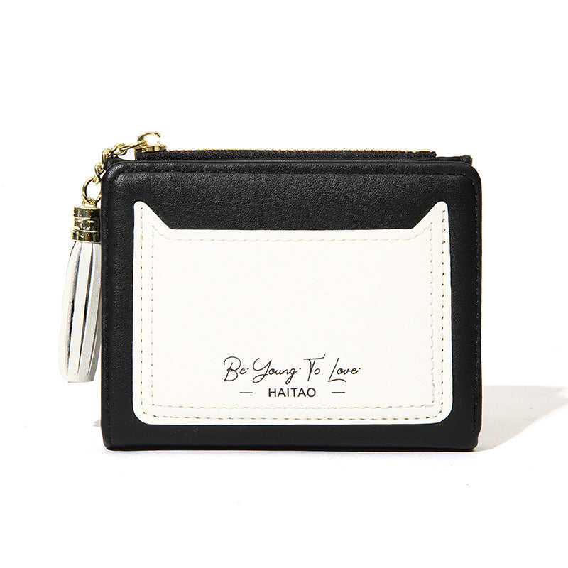 Women's Fashion Simple Short Two-fold Small Multiple Ladies Wallets