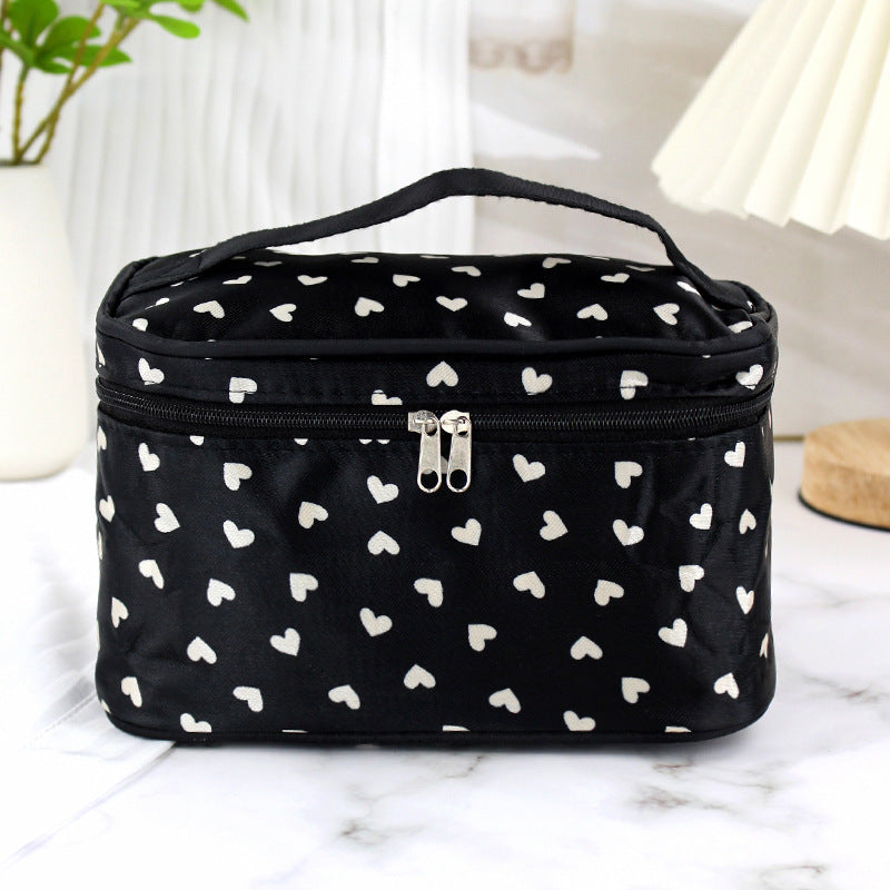 Women's Polka Dot With Mirror Printing Portable Cosmetic Bags