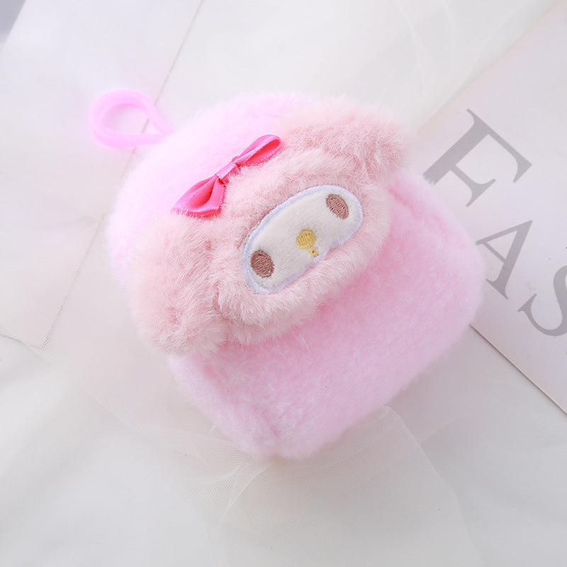 Cartoon Plush Small Earphone Sleeves Storage Claw Coin Purses