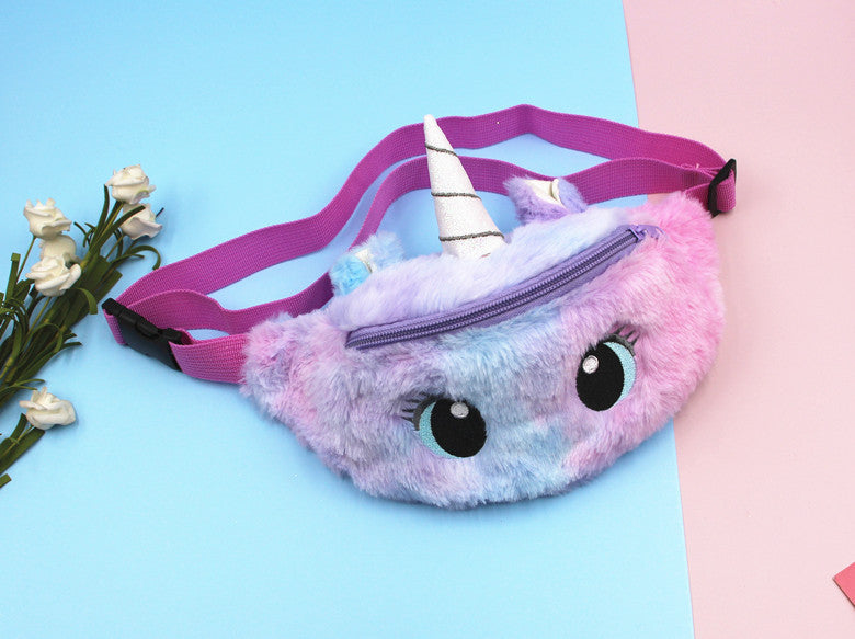 Unicorn Cartoon Plush Little Cute Big Waist Packs