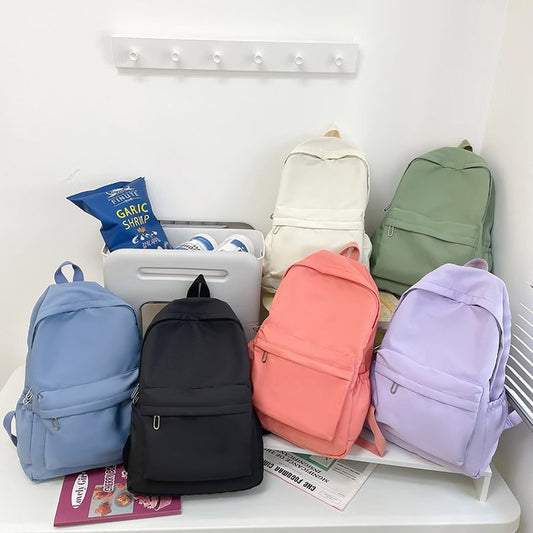 Large Capacity Fashionable Korean Style Solid Backpacks