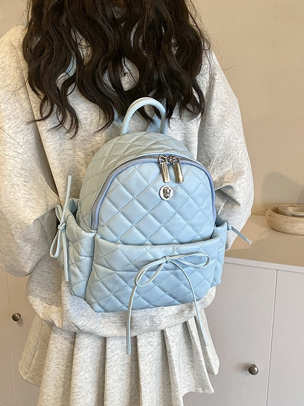 Women's Classic Style Rhombus Trendy Fashion Preppy Backpacks