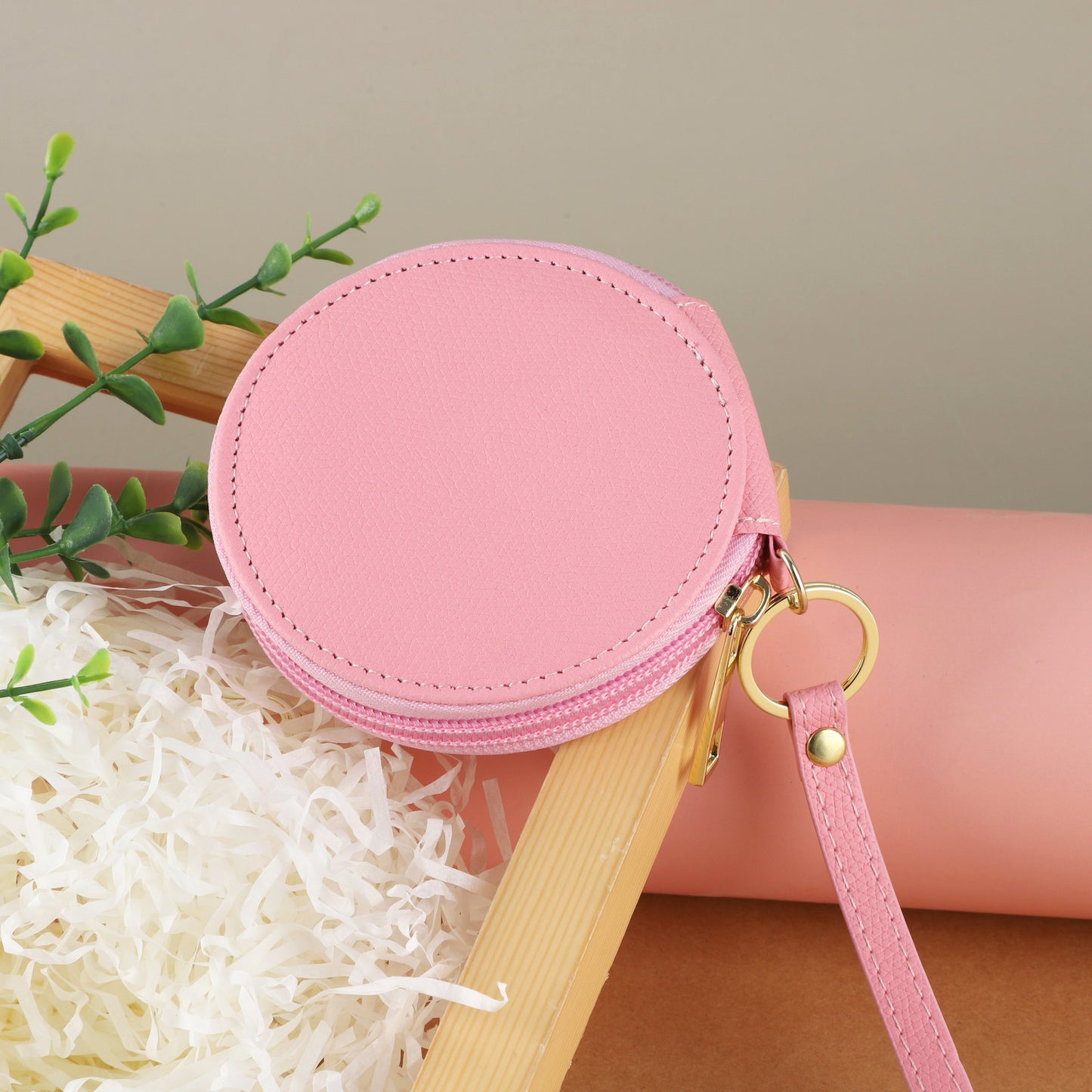 Round Environmental Protection Cute Simple Zipper Coin Purses