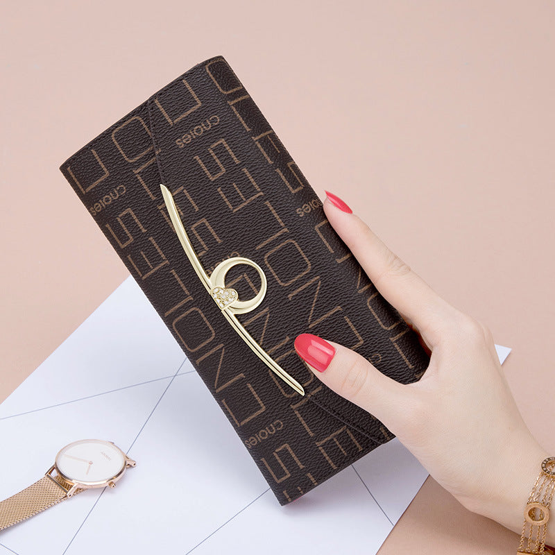 Popular Female Long Fashion Clutch Presbyopic Ladies Wallets