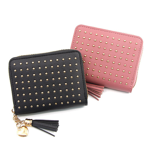 Women's Fashion Short Korean Style Tassel Zipper Ladies Wallets