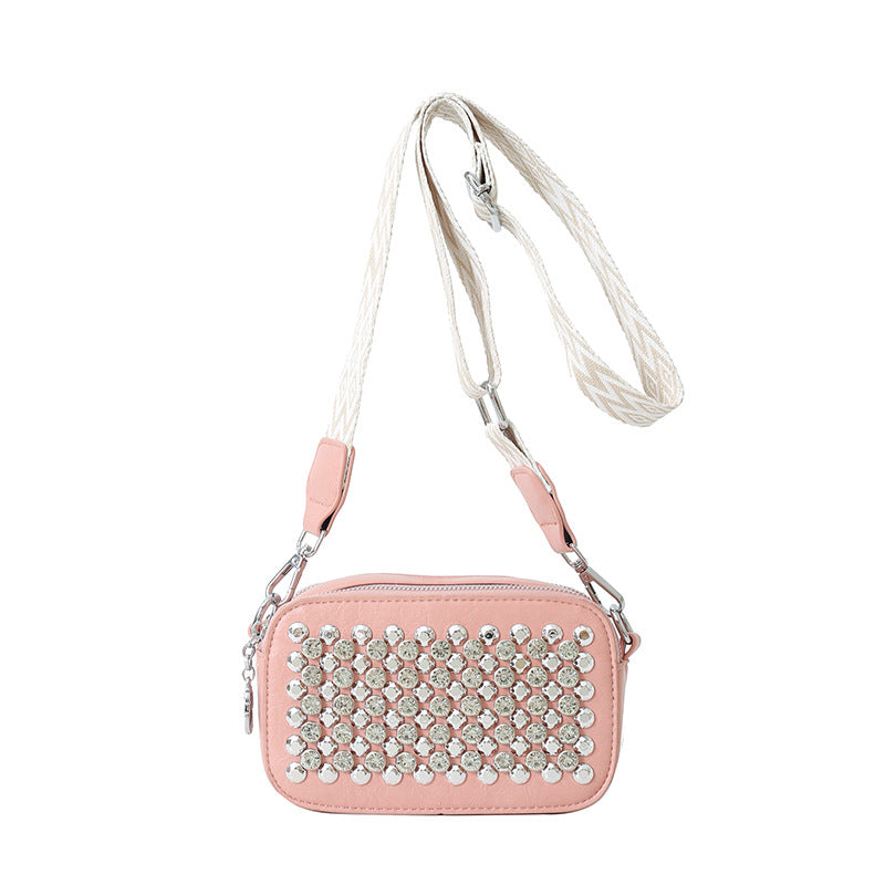 Women's Retro Fashion Diamond Small Square Cross Bags