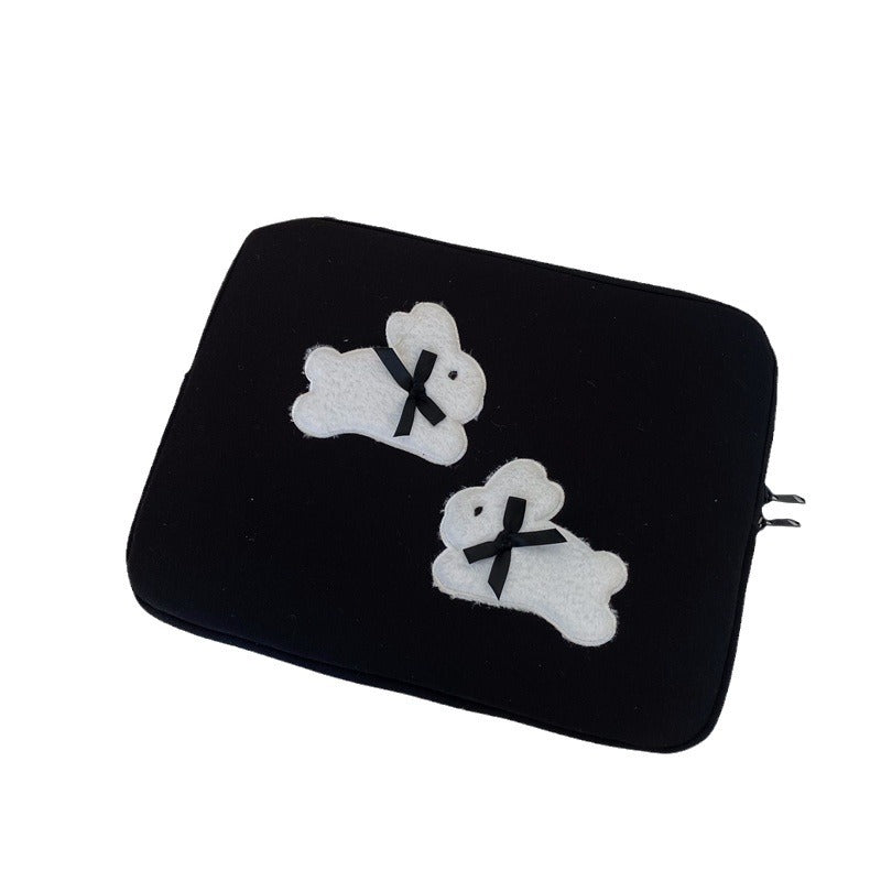 Slouchy Cute Bowknot Bunny Liner Storage Tablet Bags