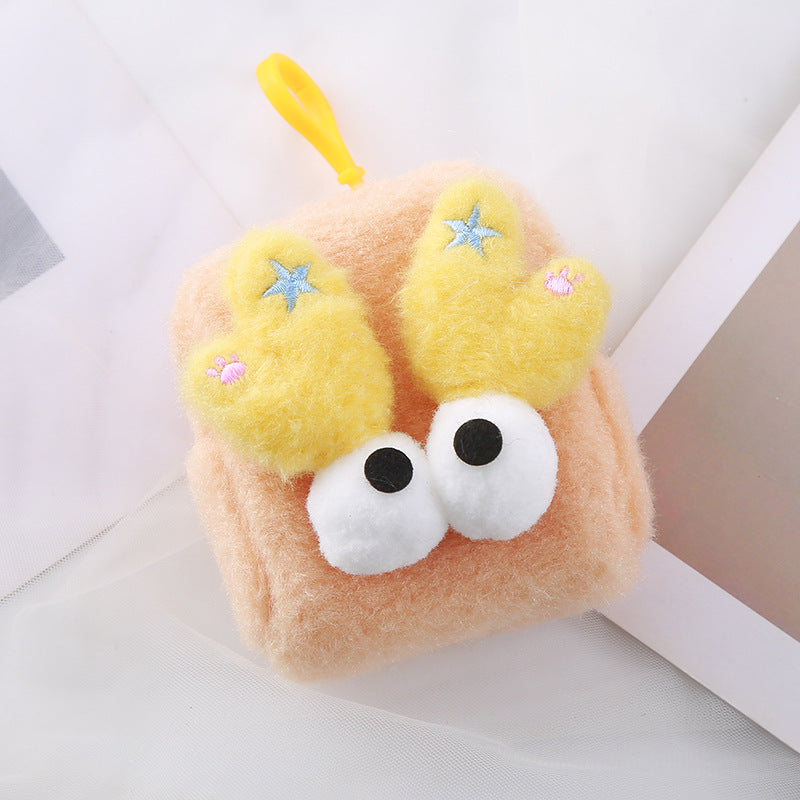 Fashion Big Stereo Eyes Small Plush Candy Color Coin Purses