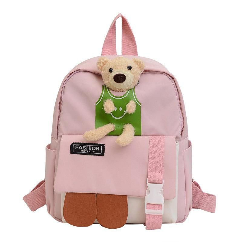 Children's Boys Cute Cartoon Plush Doll Bear Backpacks