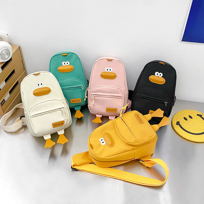 Children's Korean Style Cartoon Cute Duck Boy Children's Waist Packs