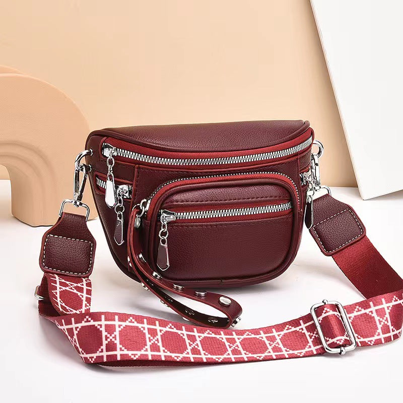 Women's Fashion Soft Quality Wide Strap Korean Waist Packs