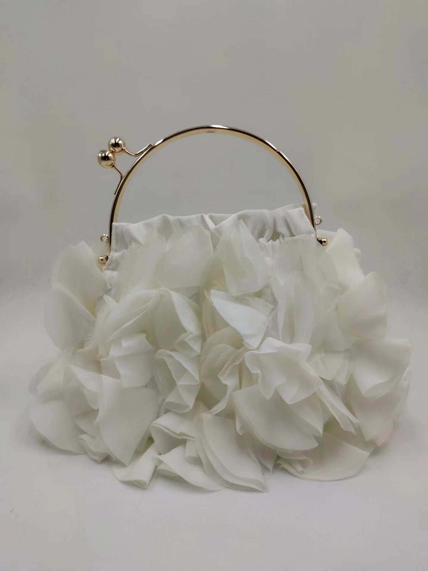 Women's Korean Satin Flower Clutch Dinner Bride Evening Bags