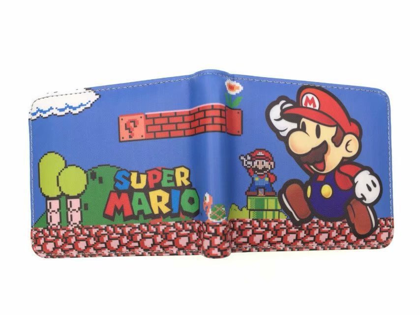 Super Mary Short Mario Portefeuilles unisexe en cuir pour femme