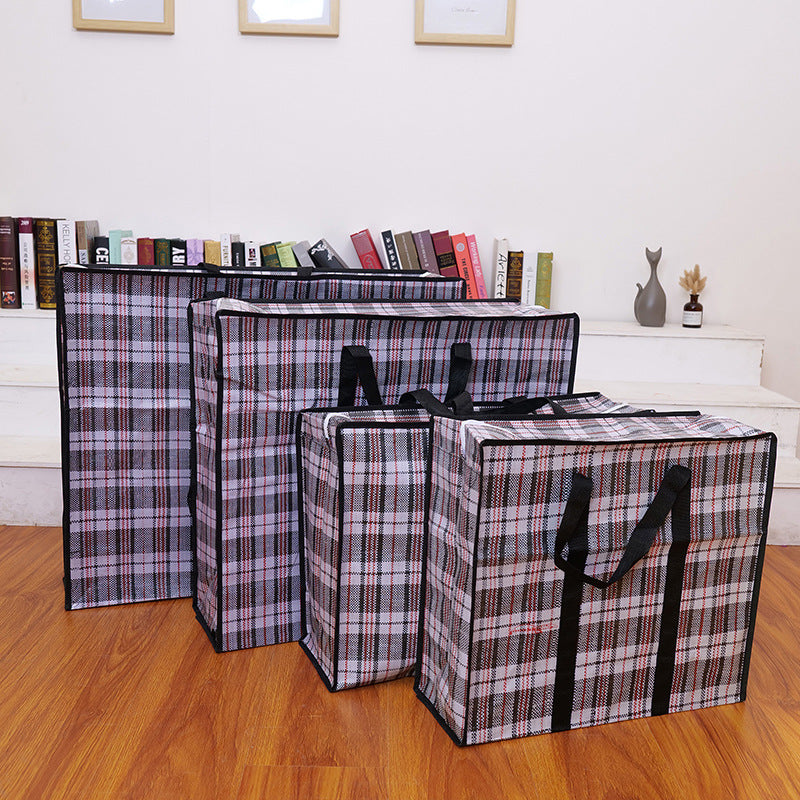 Plaid Thickened Snakeskin Large Moving Packing Storage Bags