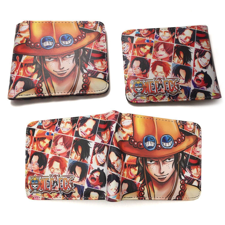 Piece Anime Peripheral Short Trendy Unique Ladies Wallets