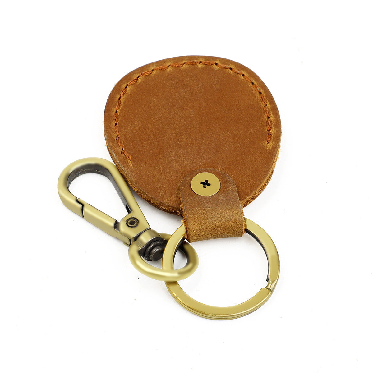 Men's Access Control Protective Cover Cowhide Leather Key Bags