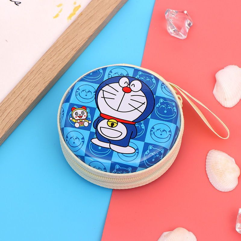 Mini Portable Cartoon Animation Tinplate Box Ladies Wallets