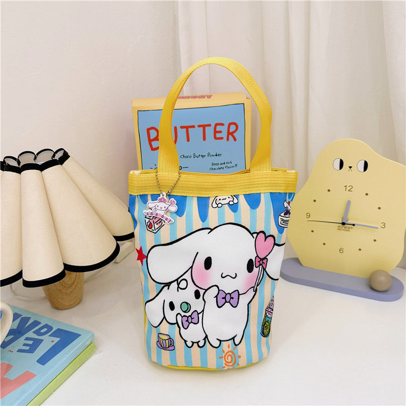 Children's Anime Bucket Portable Canvas Korean Style Children's Shoulder Bags