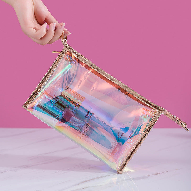 Magic Color Waterproof Transparent Small Portable Cosmetic Bags