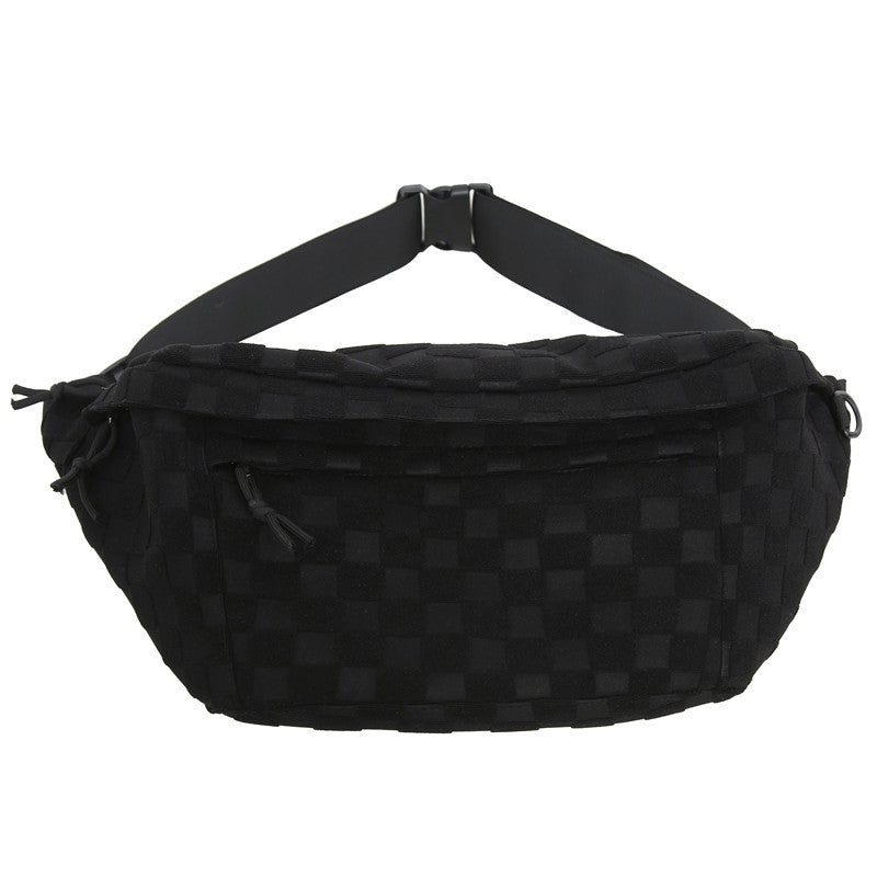 Chessboard Plaid Large Capacity Fashion Simple Waist Packs