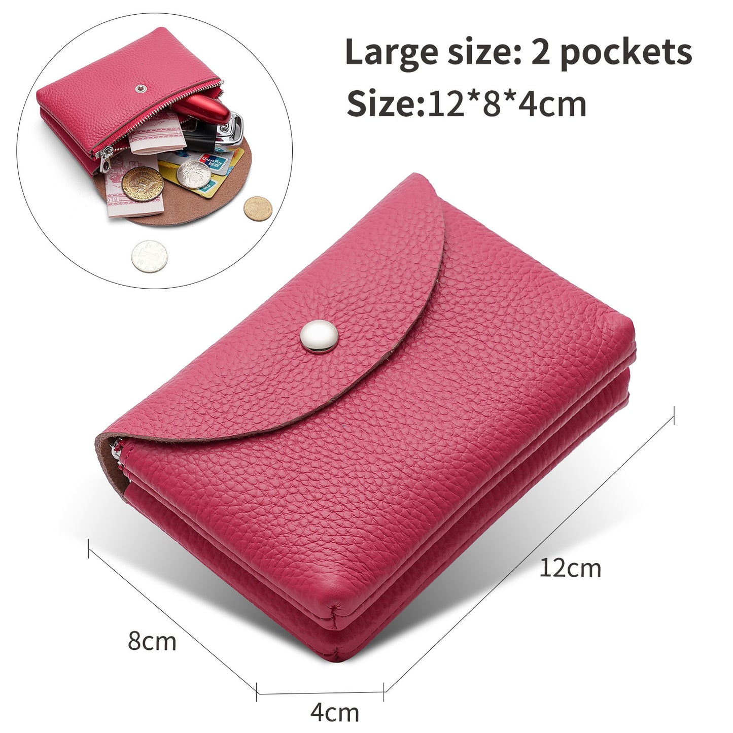 Women's Soft First Layer Cowhide Small Simple Coin Purses