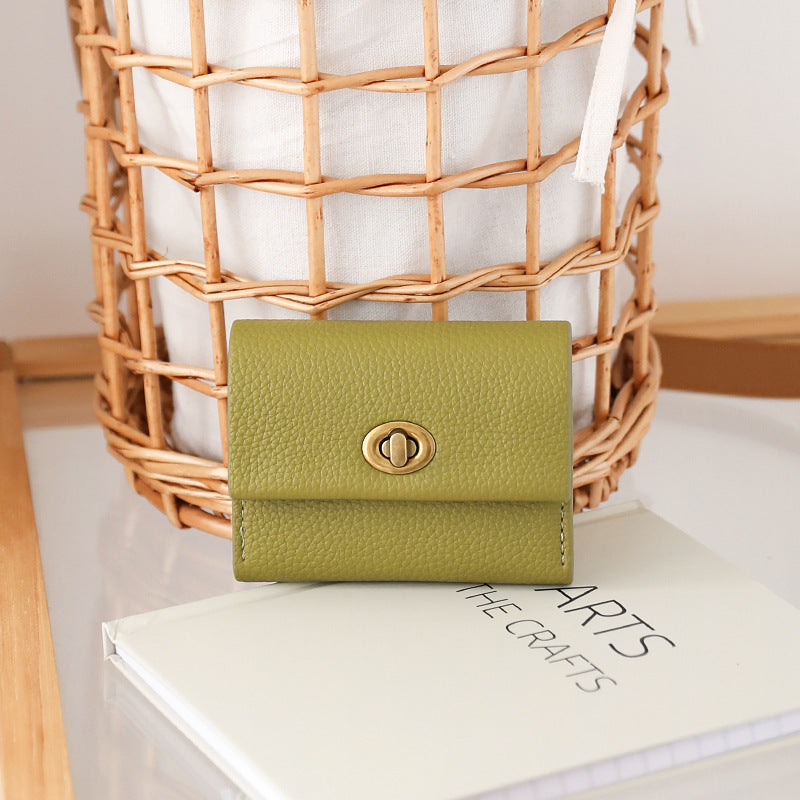 Pattern Short Female Stylish Good Texture Soft Leather Mini Ladies Wallets