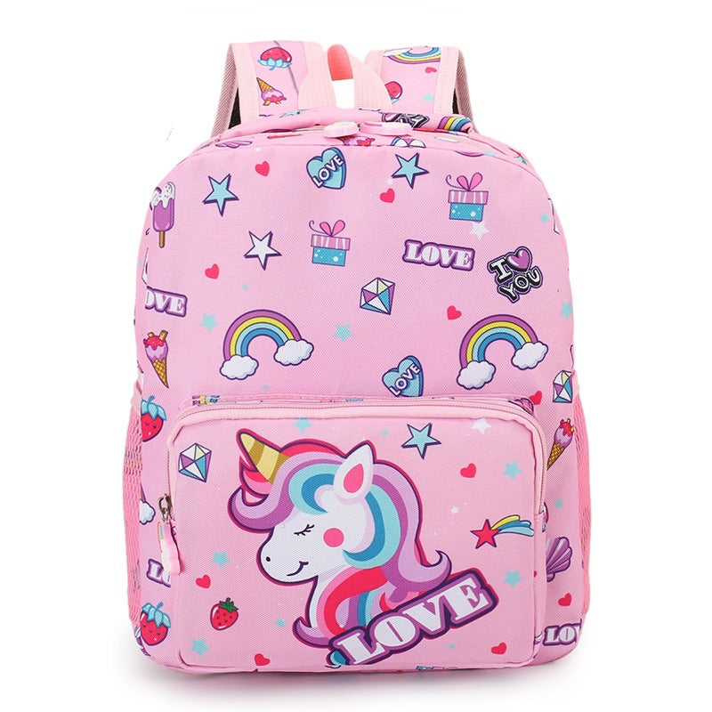 Children's Boys Year-old Unicorn Cartoon Burden Reduction Kindergarten School Bags